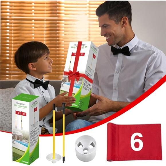 Golf Flagstick Mini,Putting Green Flag for Yard,All 3 Feet,Double-Sided Numbered - Picture 6 of 7